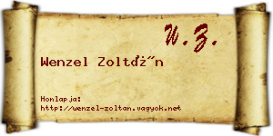 Wenzel Zoltán névjegykártya